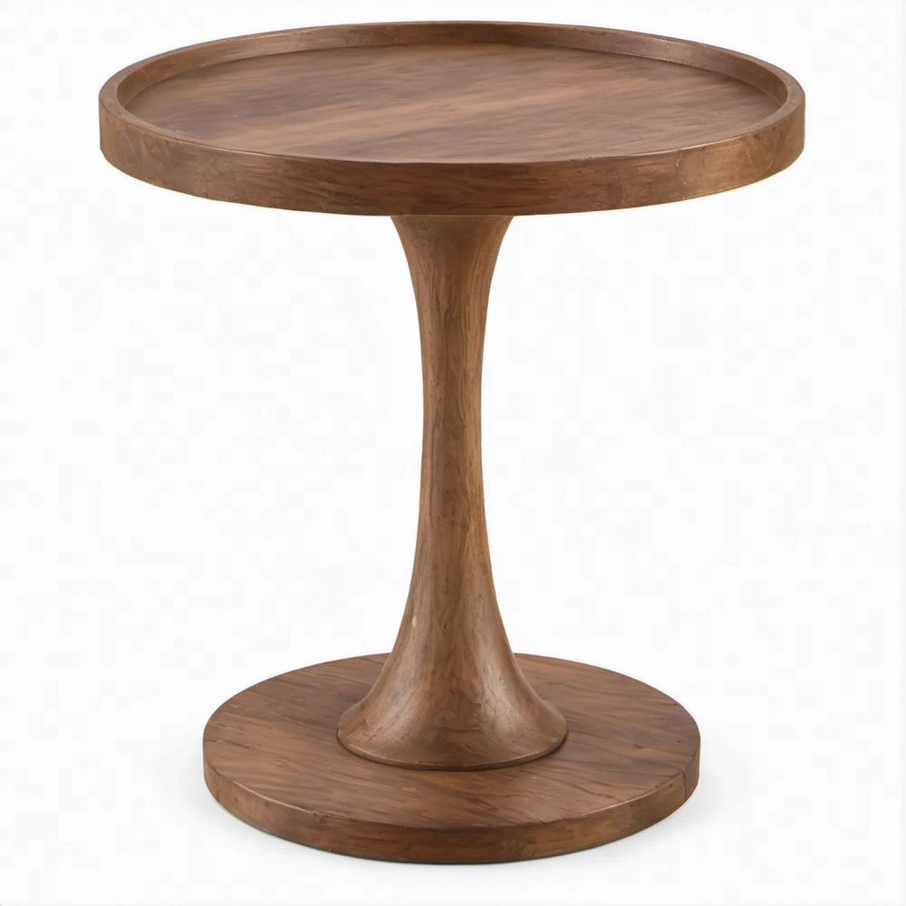 Runder Beistelltisch aus massivem Mangoholz, Braun, Ø 50 x 60 cm