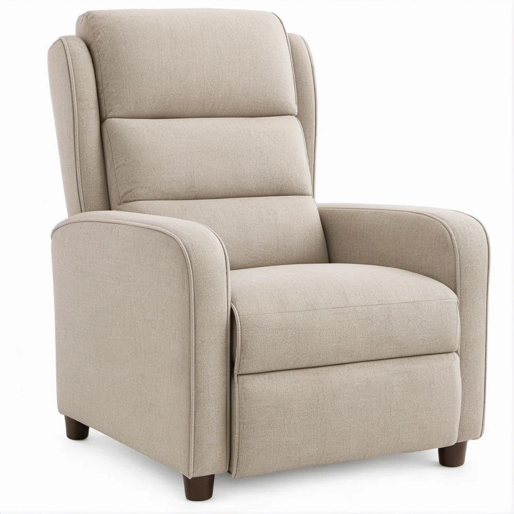 Relaxsessel mit hoher Rückenlehne, Beige, 86 x 94 x 103 cm