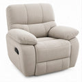 Manuell verstellbarer Relaxsessel mit Liegefunktion und Fußstütze, Beige, 90 x 95 x 102 cm
